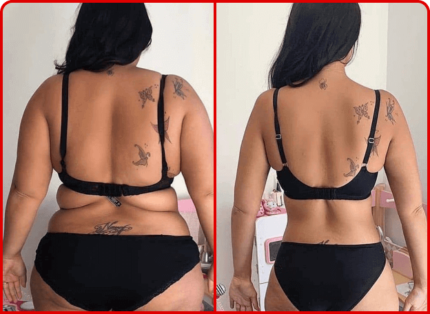 Ashley's transformation - before and after